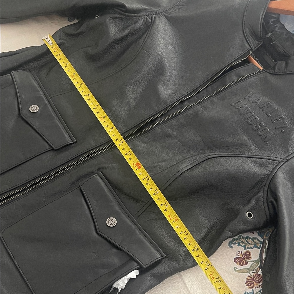 Harley-Davidson Black Leather Riding Jacket Large NWT 3 - Picture 16 of 16